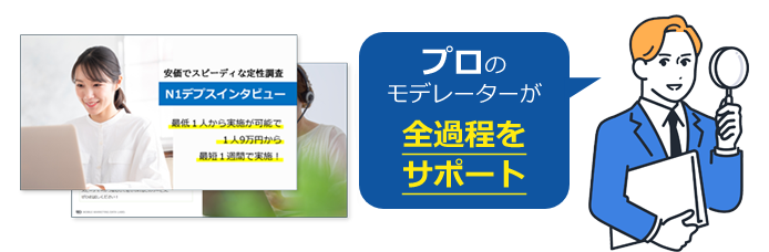 プロのモデレーターが全過程をサポート